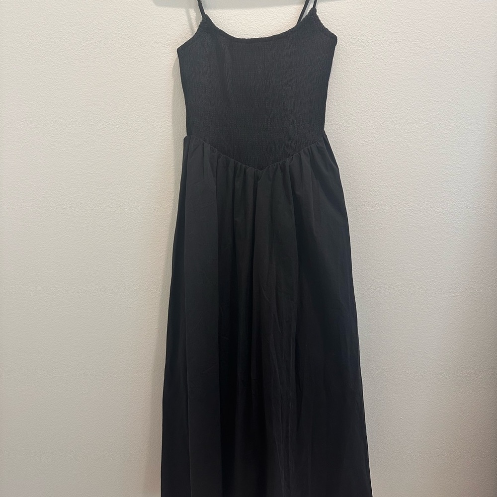 DISSH Black Drop Waist Midi Dress - Picture 2 of 6